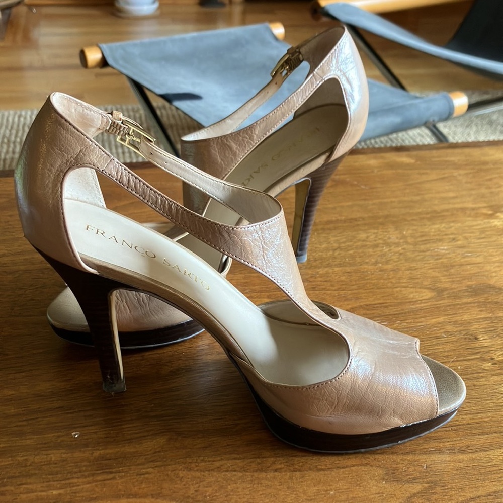 Franco Sarto nude leather heels. Gorgeous shoes, EUC. - Picture 3 of 13
